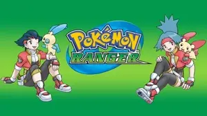Pokemon Ranger Gameplay-Screenshot mit Pokemon, die eine Route verteidigen